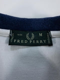 POLO FRED PERRY BLANCO Y AZUL TALLA M