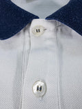 POLO FRED PERRY BLANCO Y AZUL TALLA M