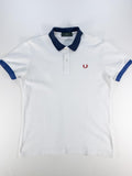 POLO FRED PERRY BLANCO Y AZUL TALLA M