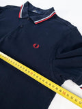 POLO FRED PERRY NEGRO CON TIPPINGS ROJO Y BLANCO TALLA M