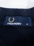 POLO FRED PERRY NEGRO CON TIPPINGS ROJO Y BLANCO TALLA M