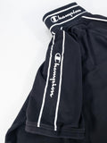 POLO DE MANGA CORTA CHAMPION NEGRO CON BANDAS LOGO - TALLA L (GRANDE)