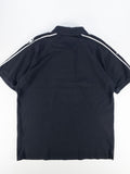 POLO DE MANGA CORTA CHAMPION NEGRO CON BANDAS LOGO - TALLA L (GRANDE)