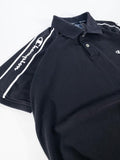 POLO DE MANGA CORTA CHAMPION NEGRO CON BANDAS LOGO - TALLA L (GRANDE)