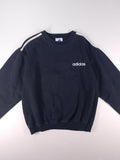 SUDADERA RETRO ADIDAS NEGRA Y BLANCA TALLA S