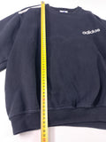 SUDADERA RETRO ADIDAS NEGRA Y BLANCA TALLA S