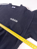 SUDADERA RETRO ADIDAS NEGRA Y BLANCA TALLA S