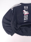 SUDADERA RETRO ADIDAS NEGRA Y BLANCA TALLA S