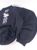 SUDADERA RETRO ADIDAS NEGRA Y BLANCA TALLA S