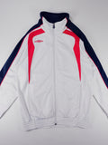 CHAQUETA RETRO UMBRO BLANCA, AZUL Y ROJA TALLA S OVERSIZE
