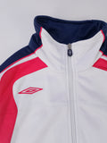 CHAQUETA RETRO UMBRO BLANCA, AZUL Y ROJA TALLA S OVERSIZE