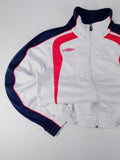 CHAQUETA RETRO UMBRO BLANCA, AZUL Y ROJA TALLA S OVERSIZE