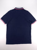 POLO FRED PERRY AZUL MARINO CON TIPPINGS ROJO Y BLANCO TALLA M