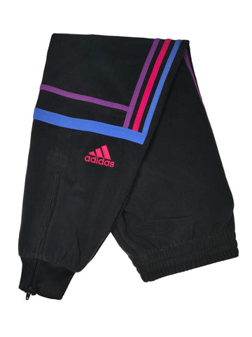 Pantalón Adidas Challenger Negro con franjas Multicolor - Talla XS