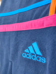 Pantalón Adidas Challenger - Azul con franjas tricolor - Talla M/L