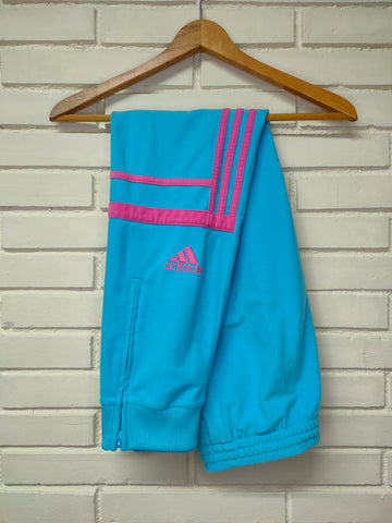 Pantalón Adidas Challenger Azul - Bandas Rosas - Talla M