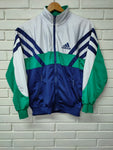 Chaqueta de chándal ADIDAS azul, blanco y verde - Talla M