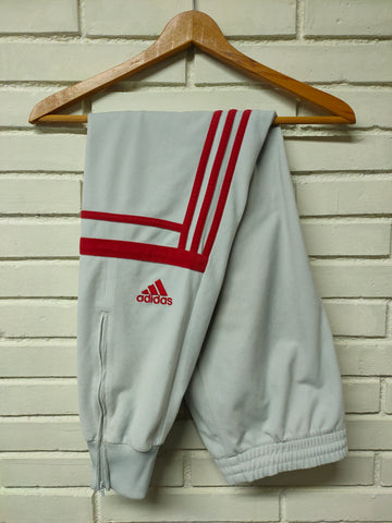 Pantalón Adidas Challenger Blanco - Bandas Rojas - Talla M/L