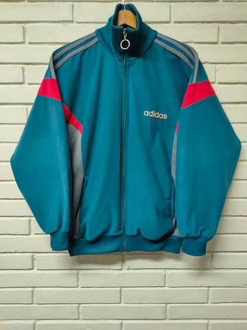 CHAQUETA DE CHÁNDAL ADIDAS CHALLENGER VERDE Y GRIS - TALLA L