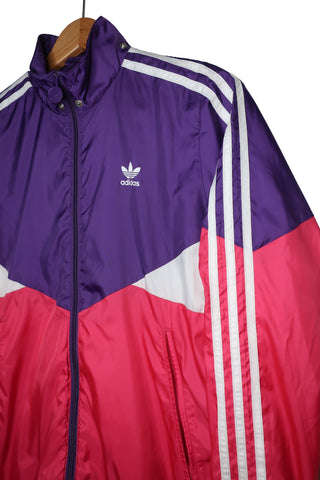 Chaqueta Adidas Lila y fucsia - Bandas Blancas - Talla S/M