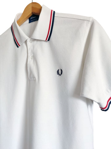 Polo Fred Perry blanco talla S